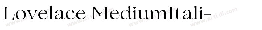 Lovelace MediumItali字体转换